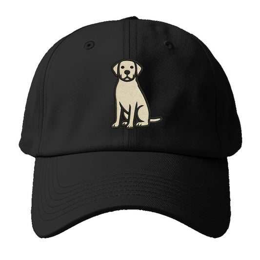 Goldador - Golden Lab mix sitting pose - Baseball Cap For Big Heads - Black