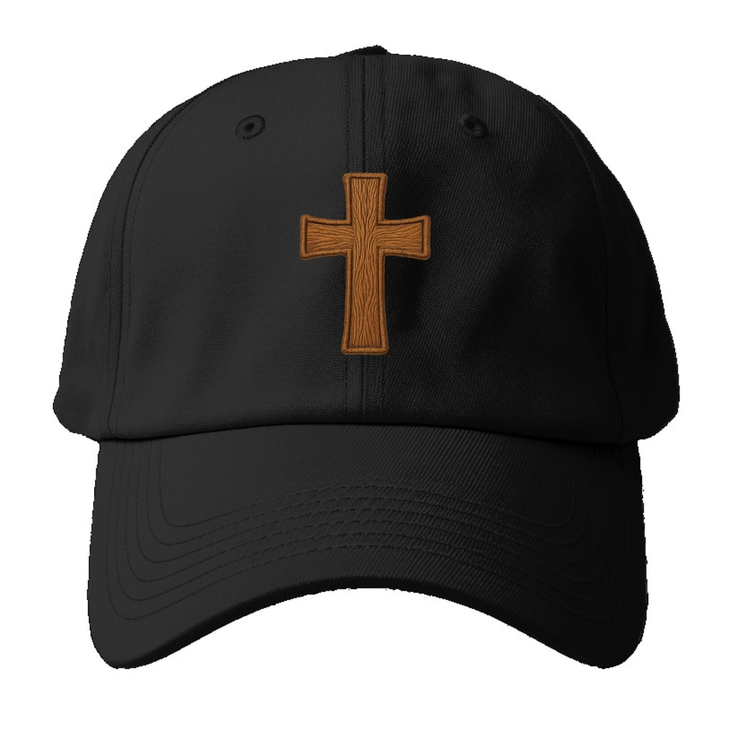 Carved Cross  - Baseball Cap For Big Heads - Black