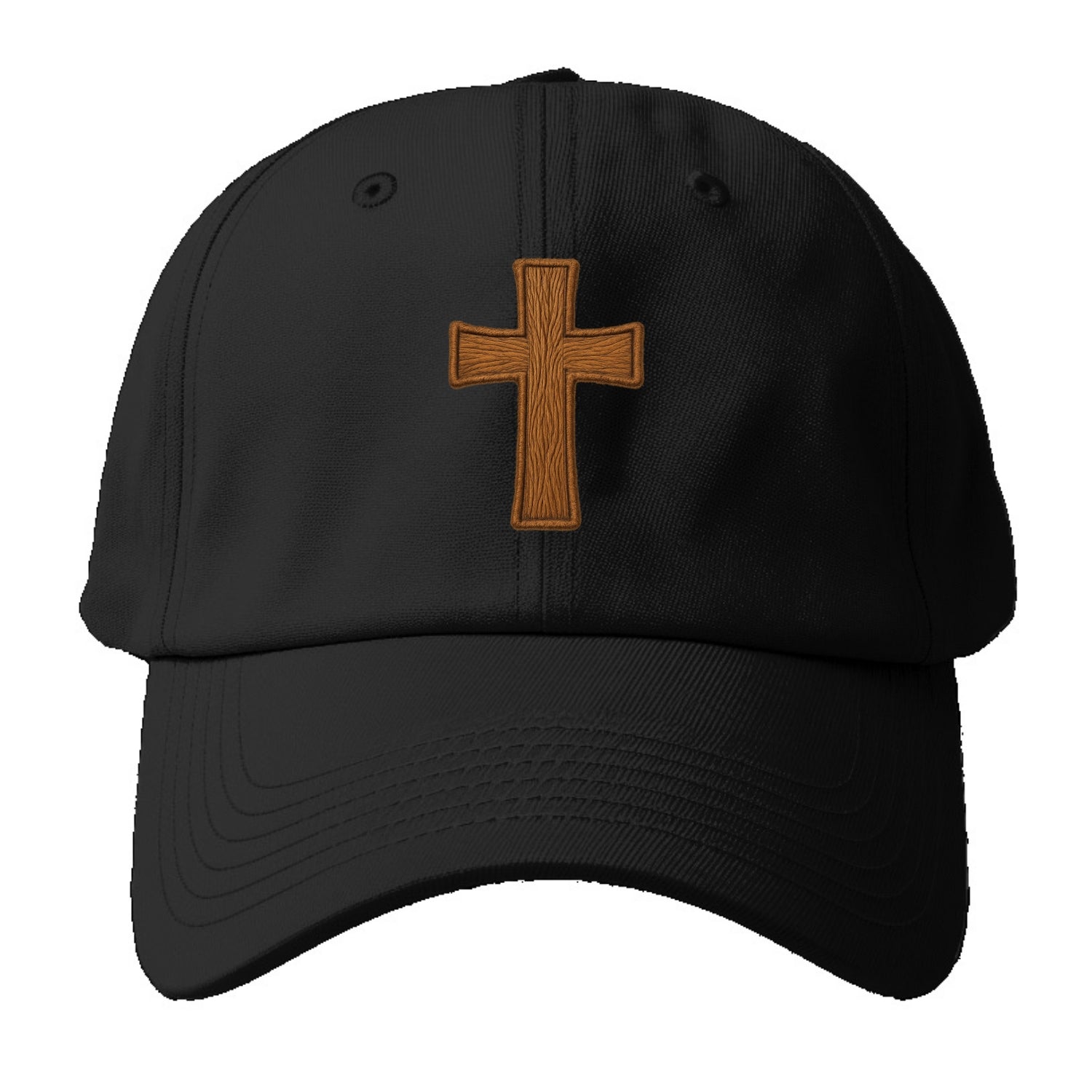 Carved Cross  - Baseball Cap For Big Heads - Black