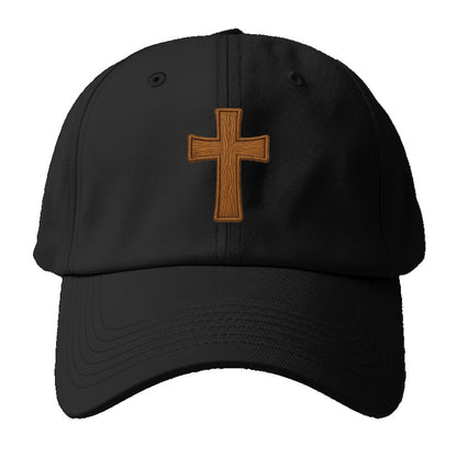 Carved Cross  - Baseball Cap For Big Heads - Black
