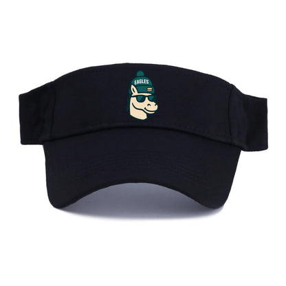 Philadelphia Horse wearing Eagles beanie with cheesesteak patch and wayfarer sunglasses - Visor - Black