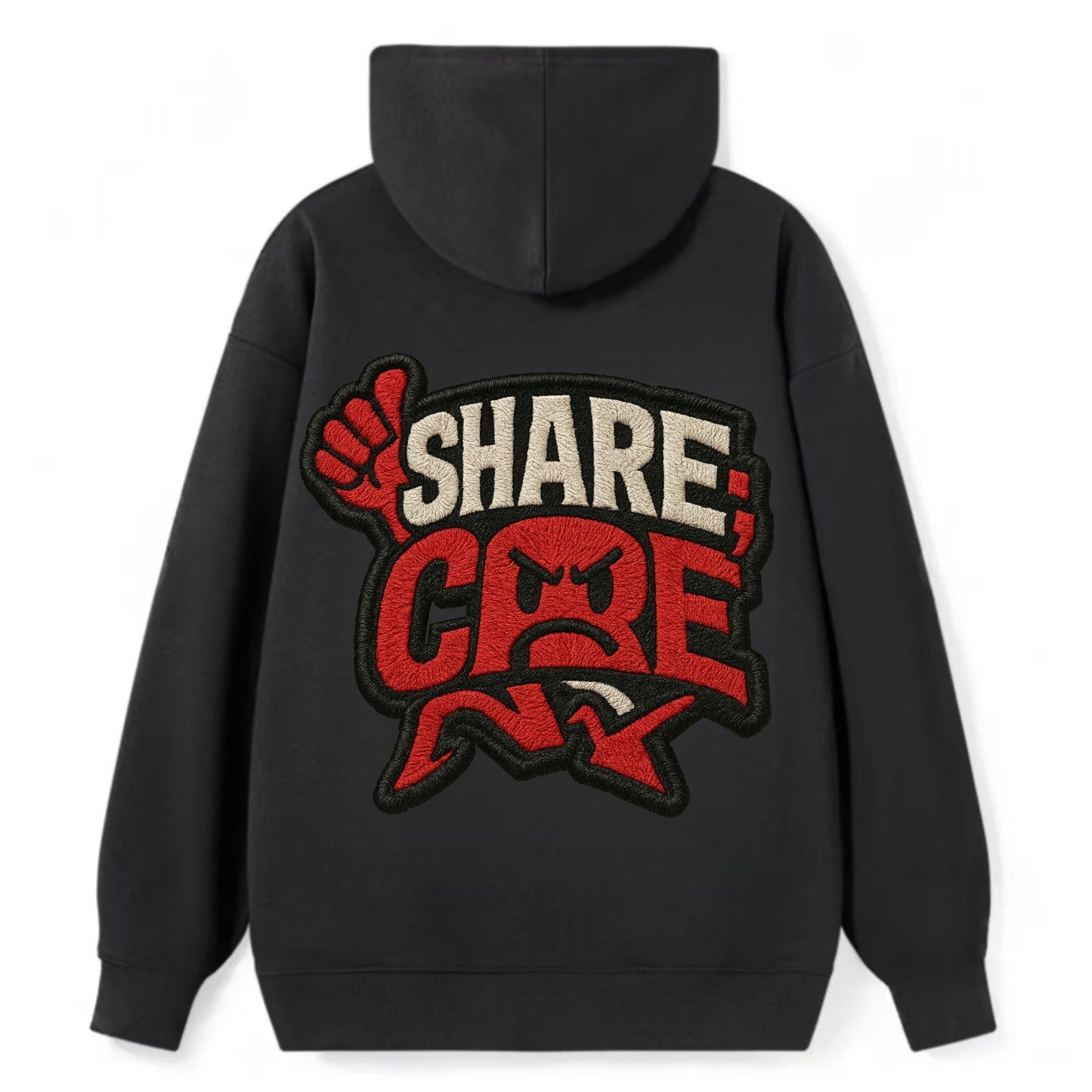 SHARE;CARE TOO MUCH Oversharer Green Hat - Classic Pullover Hoodie - Black