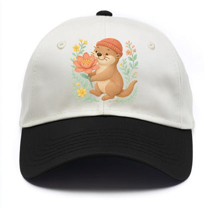 Peach Otter - Two Tone Cap - Black