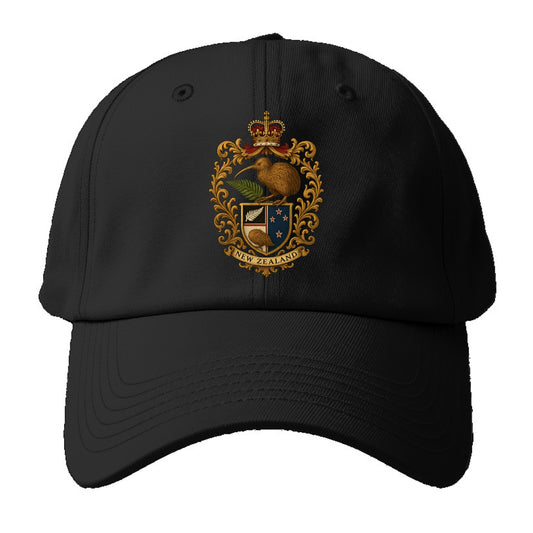 New Zealand Kiwi Emblem  - Baseball Cap - Black