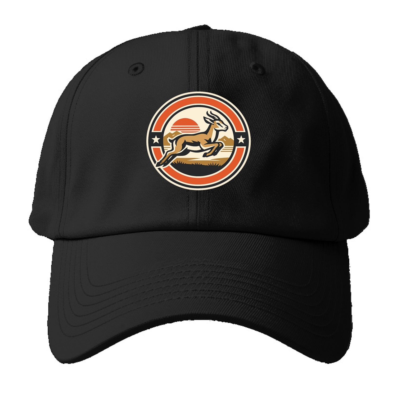 Proud Springbok Emblem - Baseball Cap For Big Heads - Black