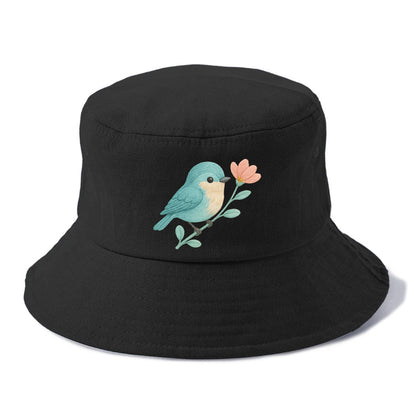 Aqua Chickadee - Bucket Hat - Black