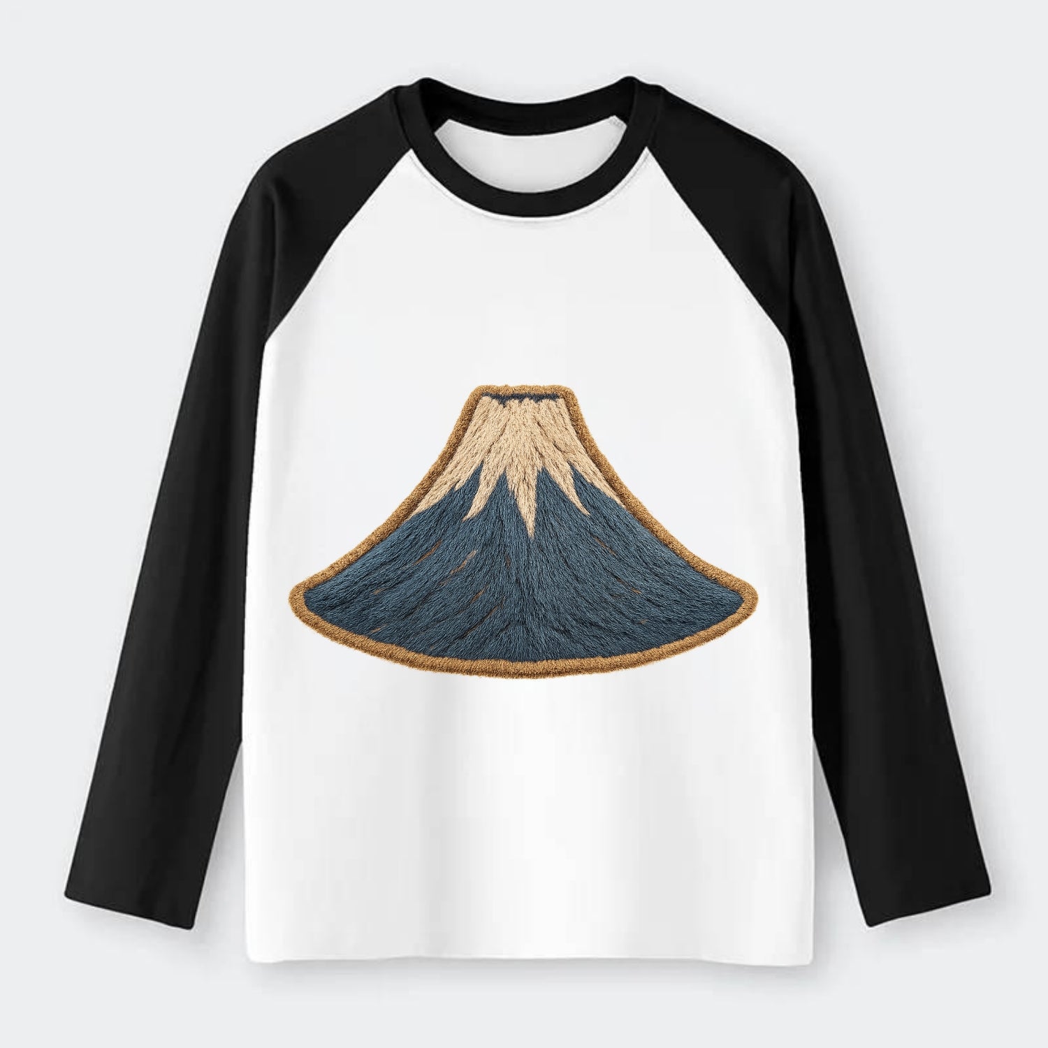 Sacred Mountain  - Raglan Long Sleeve T-Shirt - Black