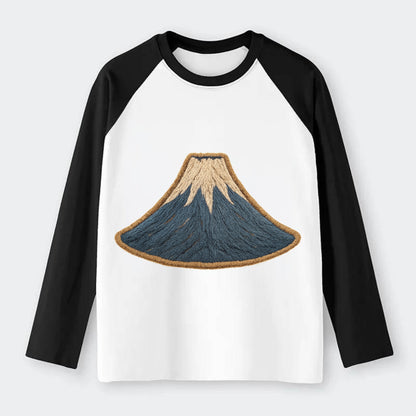 Sacred Mountain  - Raglan Long Sleeve T-Shirt - Black