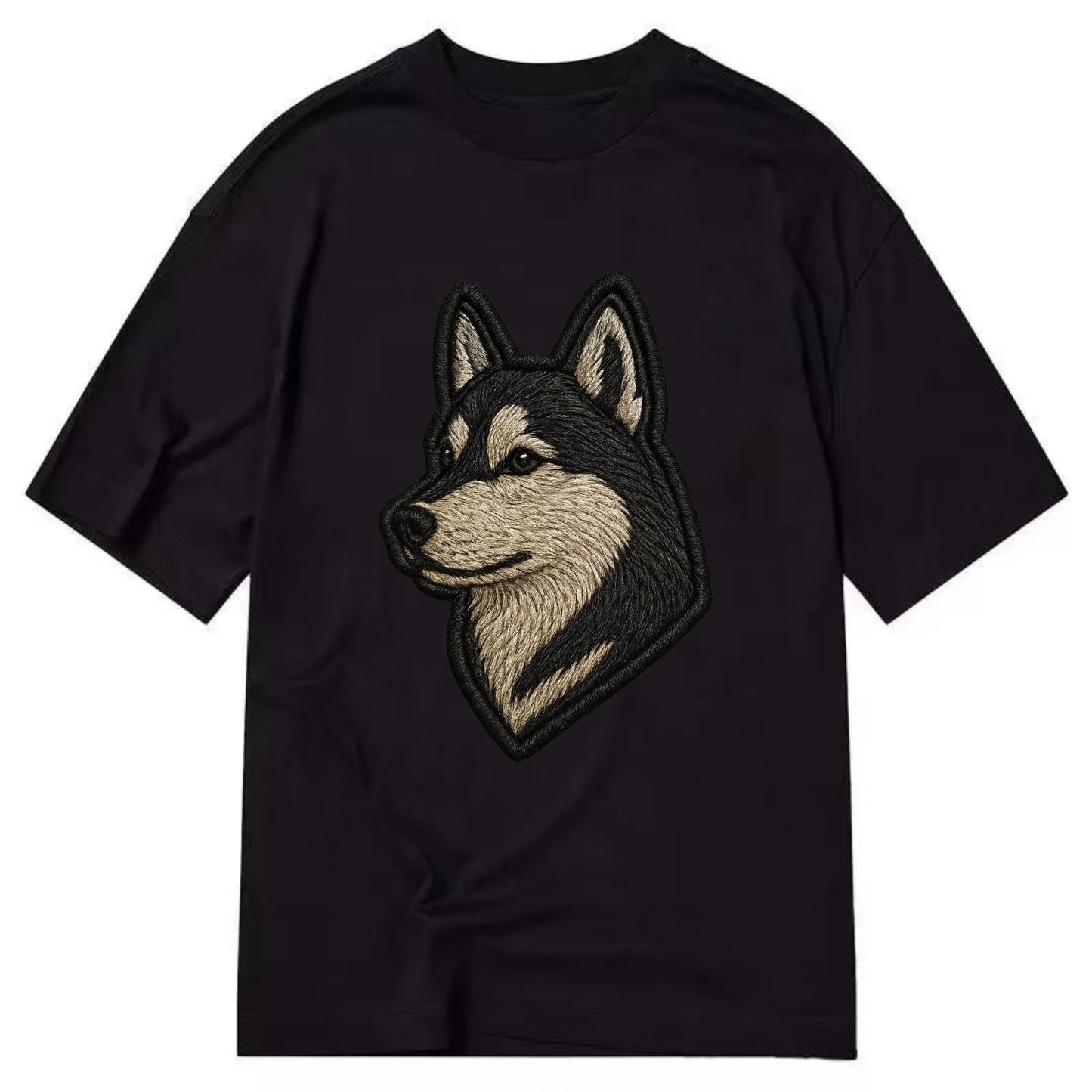 Siberian Husky - Contemporary wolf-like - Classic T-shirt - Black