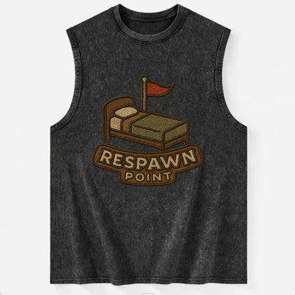 Respawn Point  - Vintage Washed Tank - Black