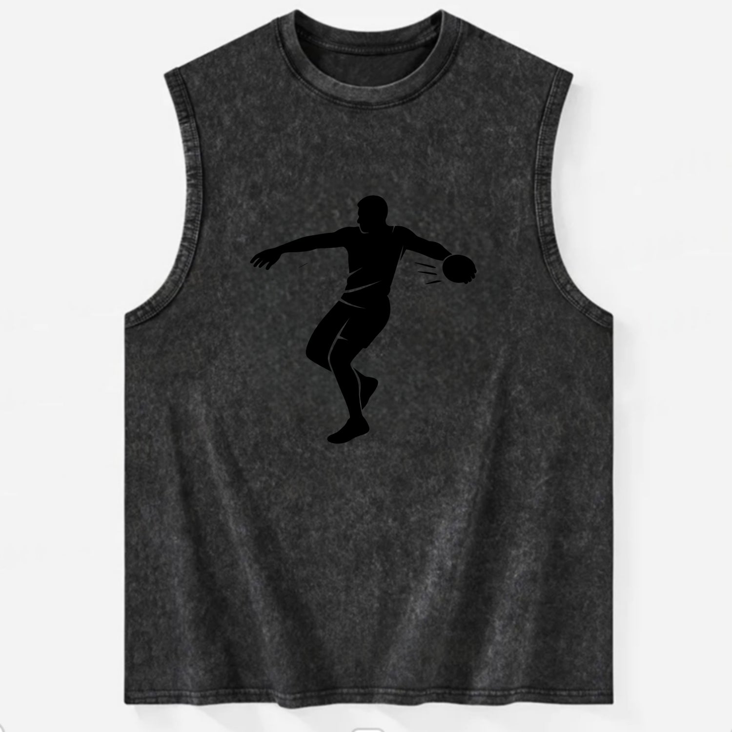 Discus thrower spinning release - Vintage Washed Tank - Black