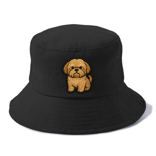 Shih Tzu - Minimalist fluffy design with - Bucket Hat - Black