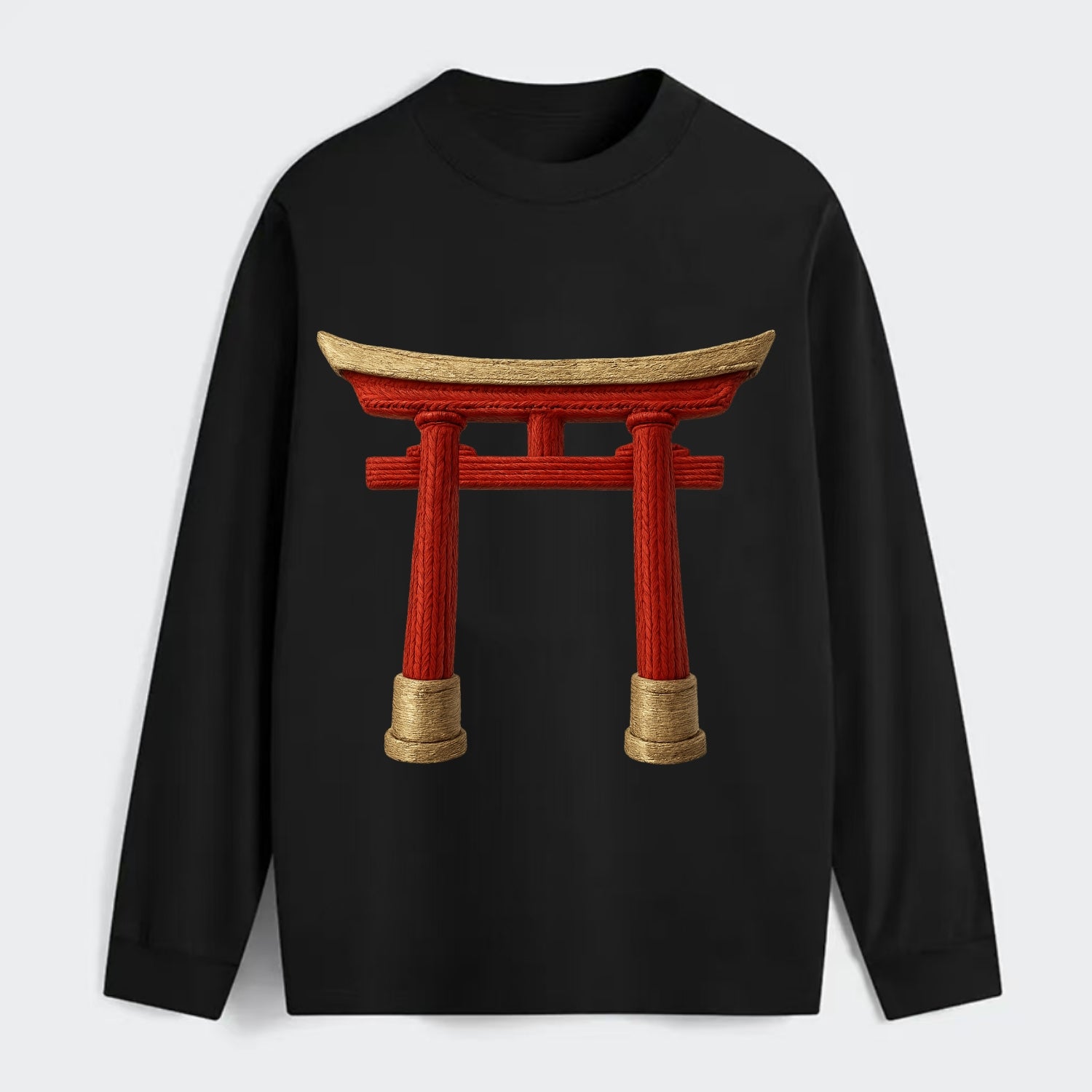 Japanese Torii Gate  - Classic Long Sleeve Shirt - Black