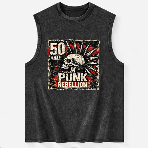 MOHAWK RISING | Spiked hair silhouette | Liberty spikes | Punk identity | - Vintage Washed Tank
