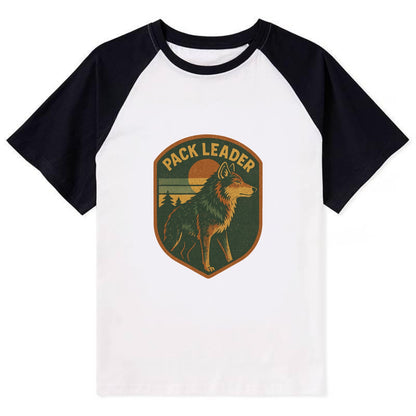 Pack Leader  - Contrast Raglan T-shirt - Black