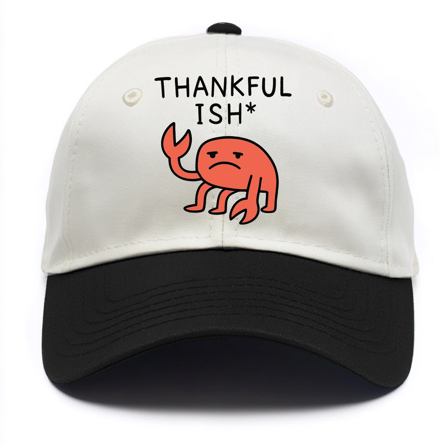 THANKFUL ISH | Gratitude with asterisk - Two Tone Cap - Black
