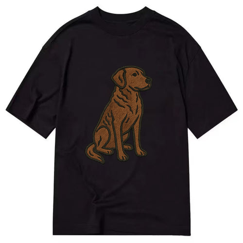 Chesapeake Bay Retriever - Brown wavy coat embroidered sitting pose - Classic T-shirt