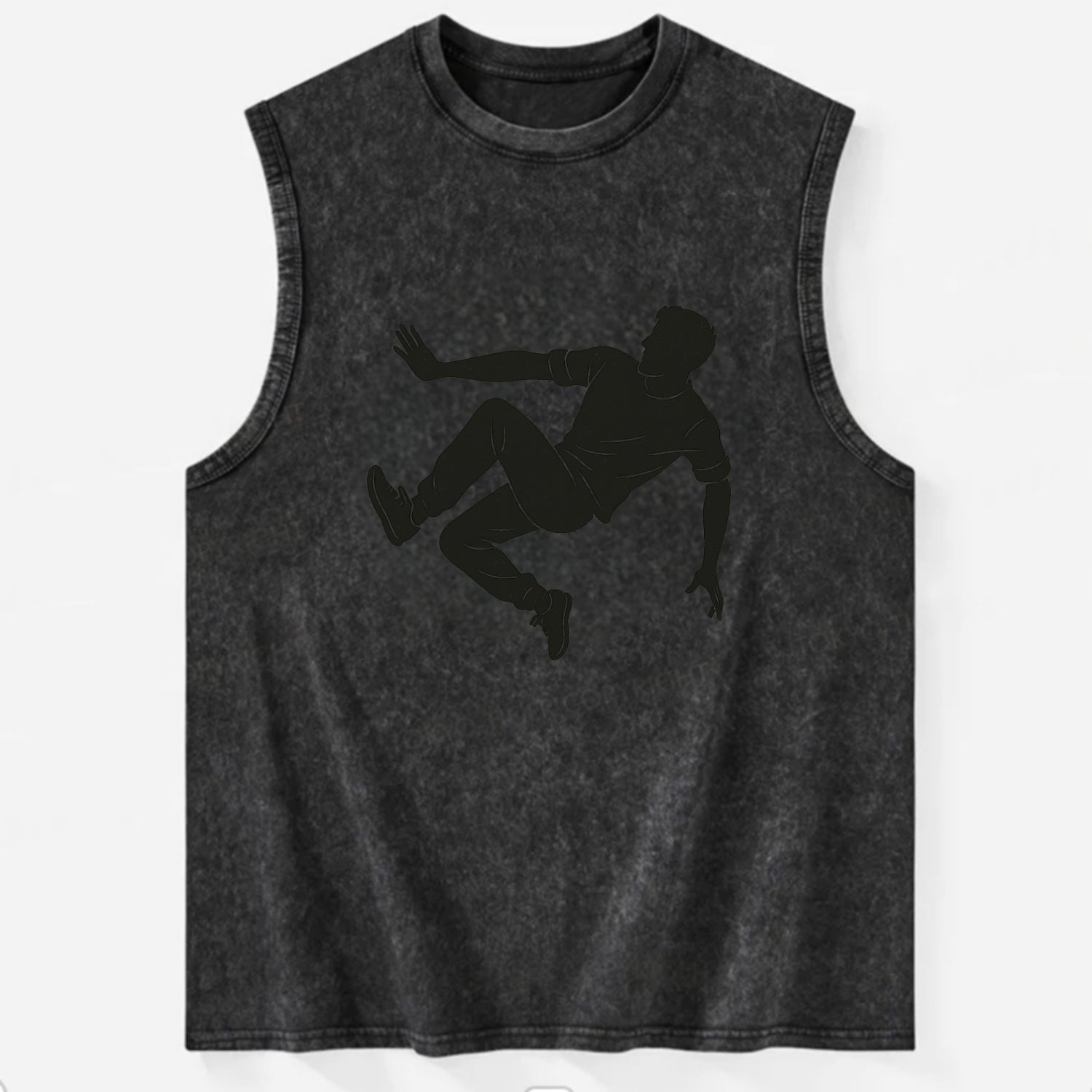 Parkour athlete wall run - Vintage Washed Tank - Black