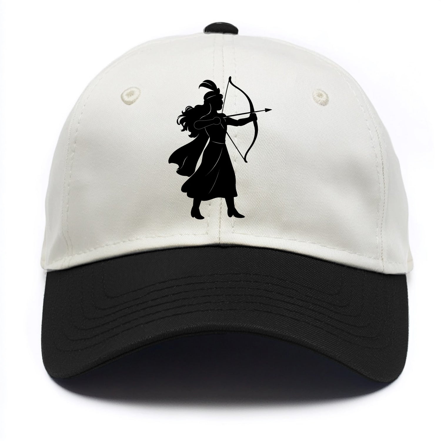 Warrior princess with bow and arrow - Two Tone Cap - Black