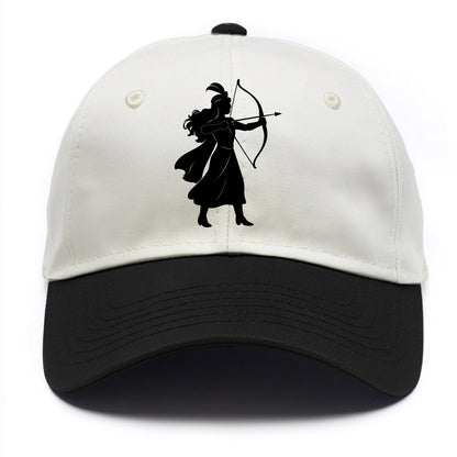 Warrior princess with bow and arrow - Two Tone Cap - Black