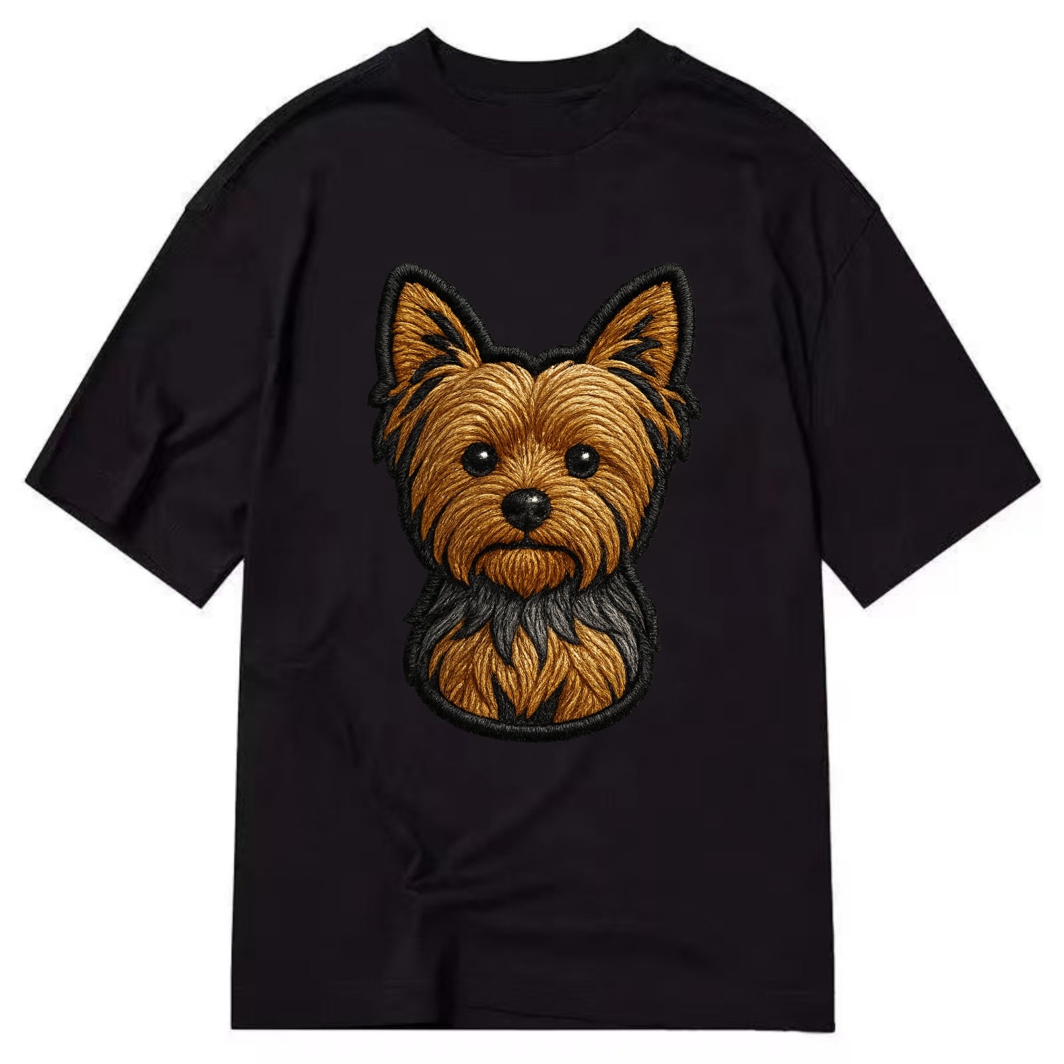 Yorkshire Terrier - Modern tiny dog logo - Classic T-shirt - Black