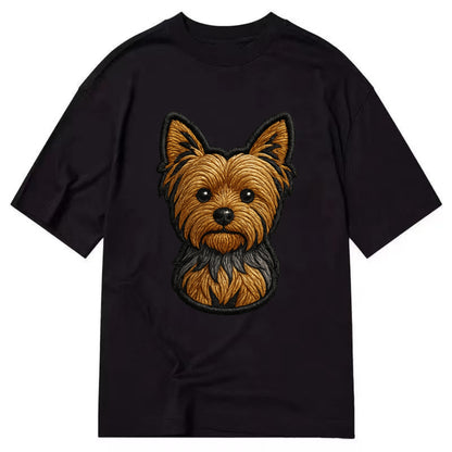 Yorkshire Terrier - Modern tiny dog logo - Classic T-shirt - Black