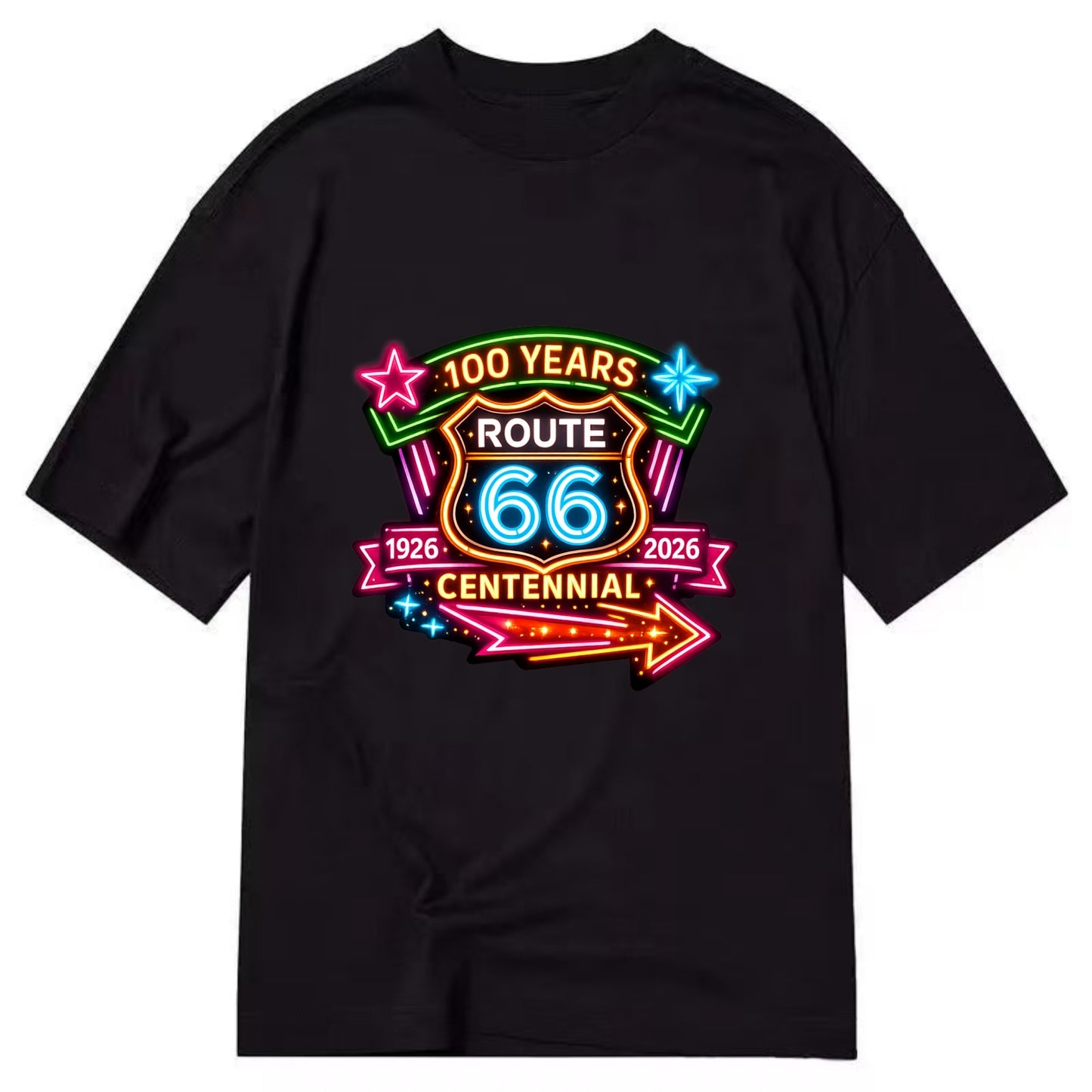 CENTENNIAL BADGE | 100 Years celebration emblem | 1926-2026 dates | Anniversary - Classic T-shirt - Black