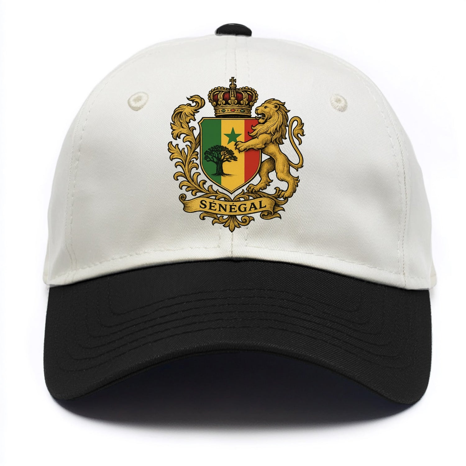 Senegal Lion Emblem  - Two Tone Cap - Black