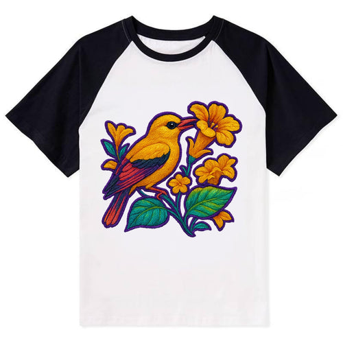 Golden Oriole - Contrast Raglan T-shirt
