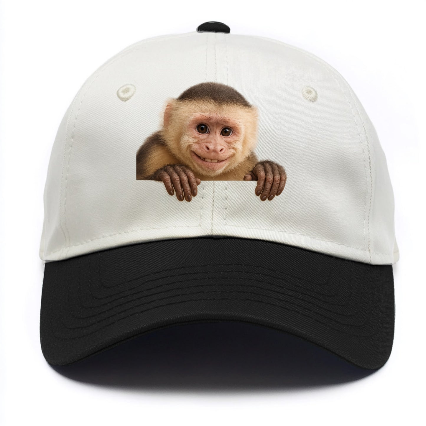 Capuchin Monkey  - Two Tone Cap - Black