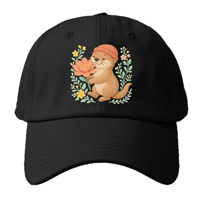 Peach Otter - Baseball Cap For Big Heads - Black