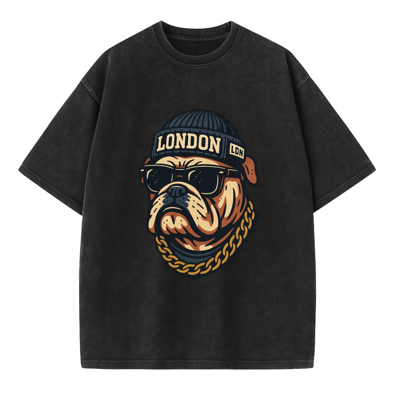 London Bulldog - Vintage T-shirt - Black