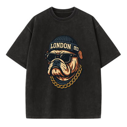 London Bulldog - Vintage T-shirt - Black