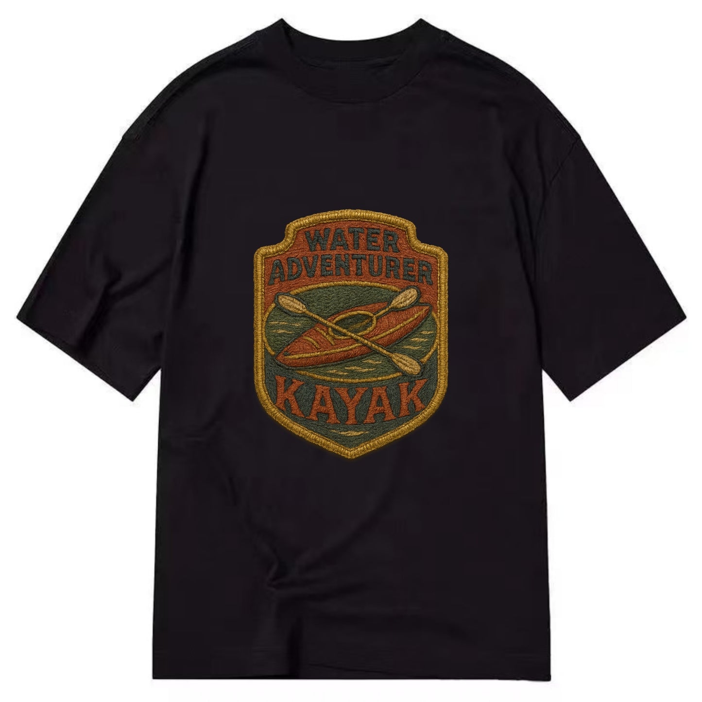 Kayak with paddle - water adventurer - Classic T-shirt - Black