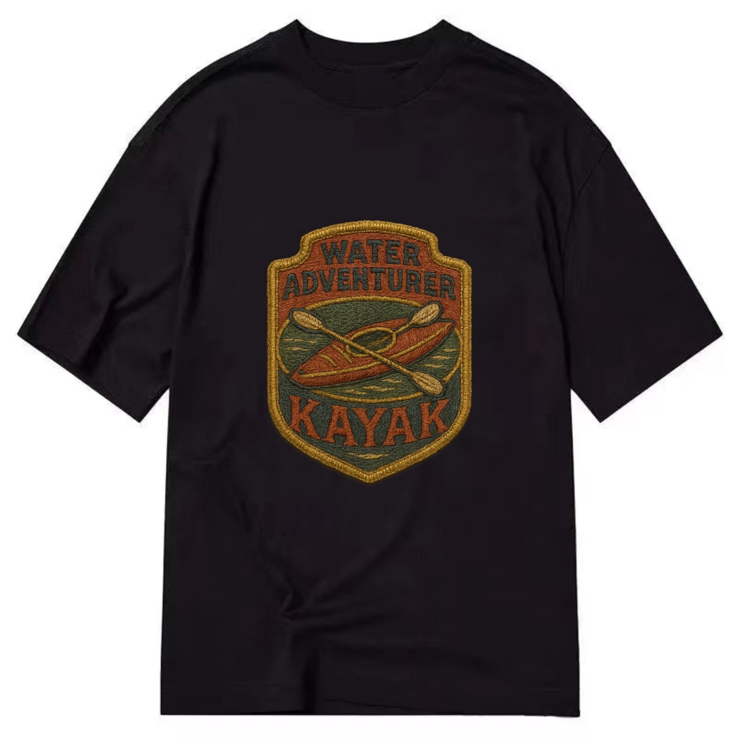 Kayak with paddle - water adventurer - Classic T-shirt - Black