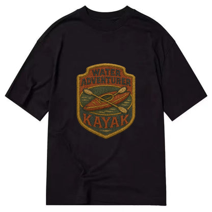 Kayak with paddle - water adventurer - Classic T-shirt - Black