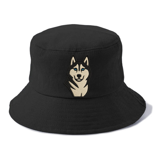 Husky - Blue eyes close-up portrait - Bucket Hat