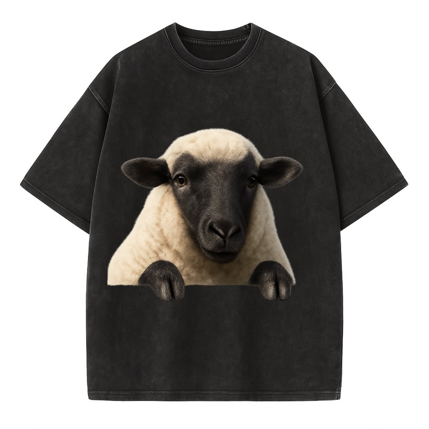 Sheep  - Vintage T-shirt - Black