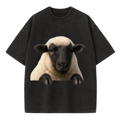 Sheep  - Vintage T-shirt - Black
