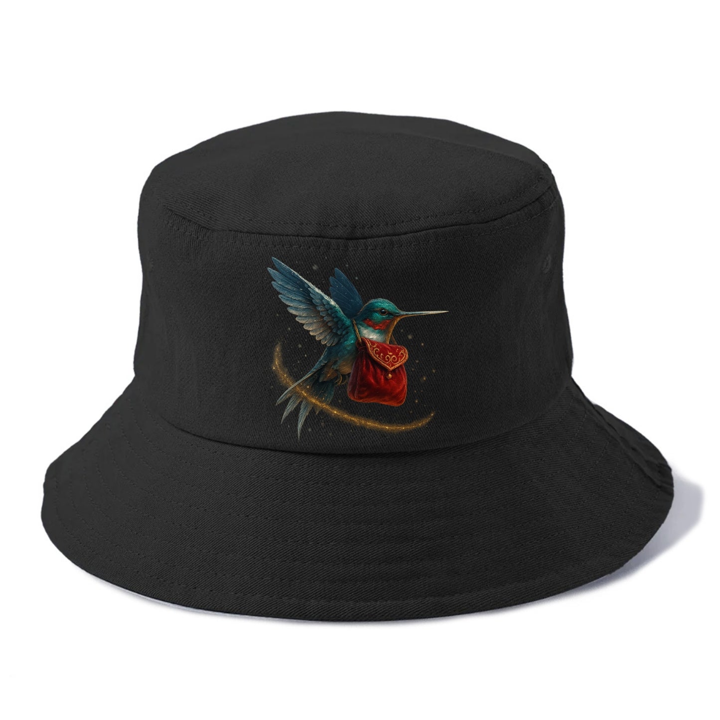 Frostbite Hummingbird Courier  - Bucket Hat - Black
