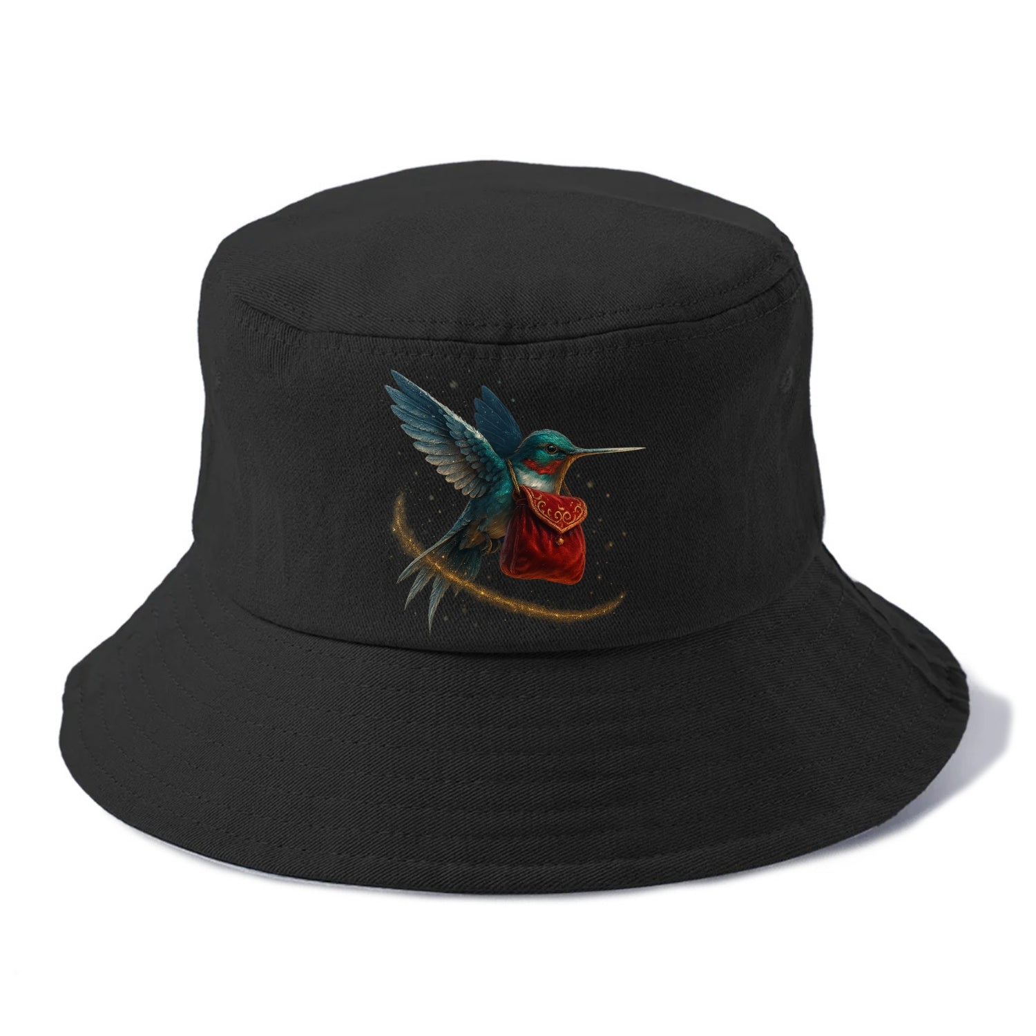 Frostbite Hummingbird Courier  - Bucket Hat - Black