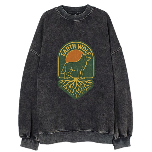 Earth Wolf Roots  - Vintage Sweatshirt