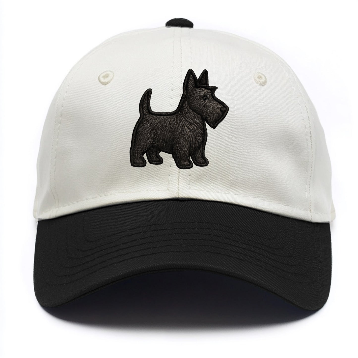 Scottish Terrier - Contemporary scottie - Two Tone Cap - Black