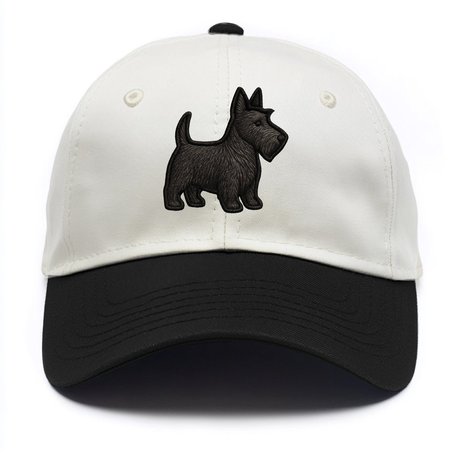 Scottish Terrier - Contemporary scottie - Two Tone Cap - Black