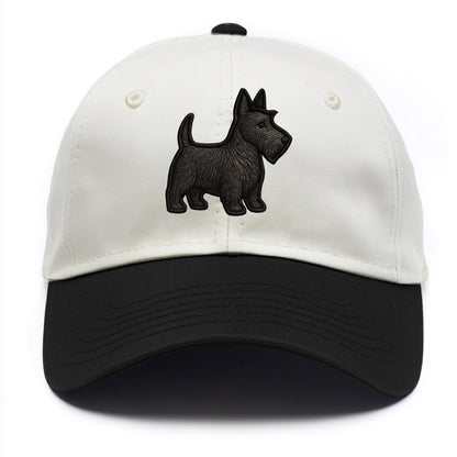 Scottish Terrier - Contemporary scottie - Two Tone Cap - Black