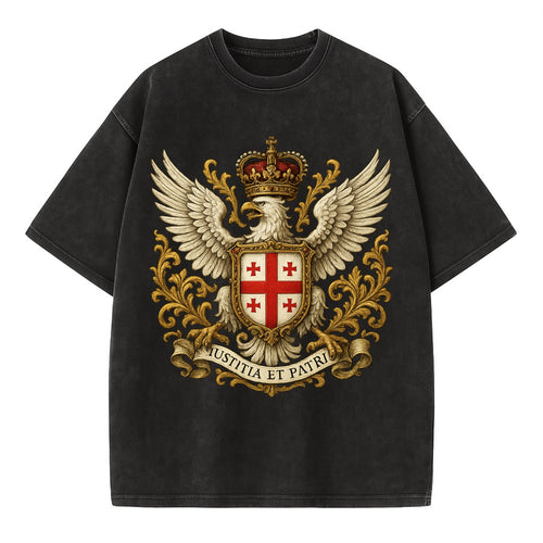 Georgia White Eagle Emblem  - Vintage T-shirt