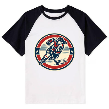 Fierce Ice Queen Emblem - Contrast Raglan T-shirt - Black