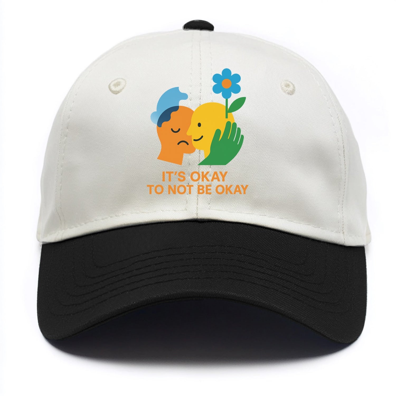 Mental health stigma fading as support grows - "It's Okay to Not Be Okay" - - Two Tone Cap - Black