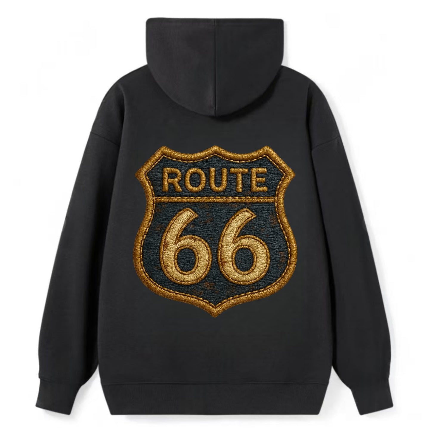 Route 66  - Classic Pullover Hoodie - Black