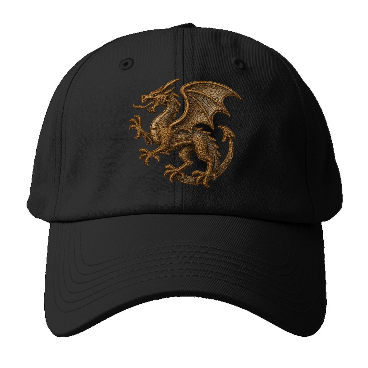 Dragon Silhouette  - Baseball Cap For Big Heads - Black